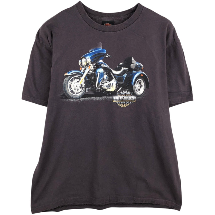 Harley-Davidson Motorcycle Bike T-shirt Made in USA Men's XL cotton Charcoal Vintage Second Hand