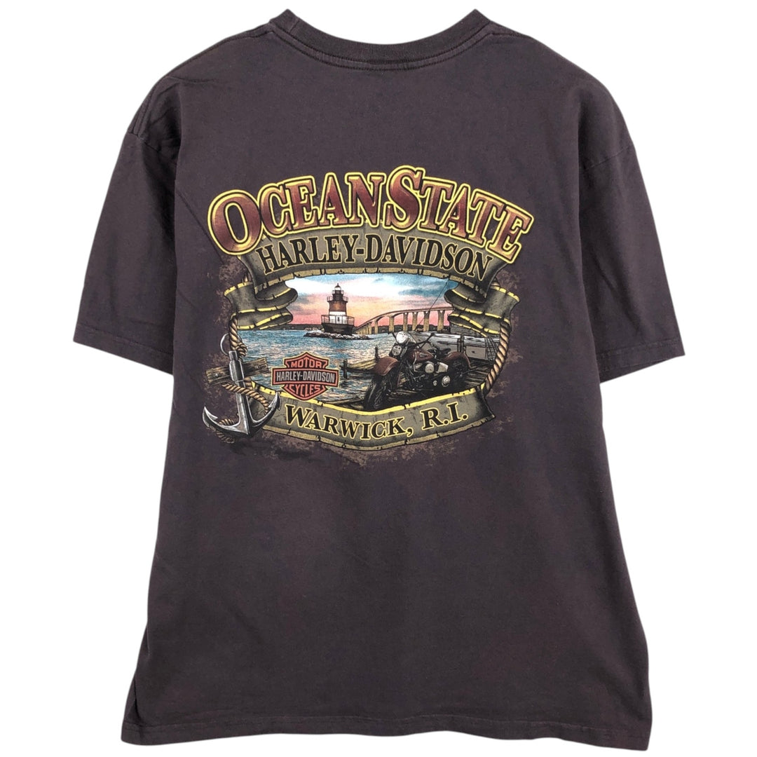 Harley-Davidson Motorcycle Bike T-shirt Made in USA Men's XL cotton Charcoal Vintage Second Hand