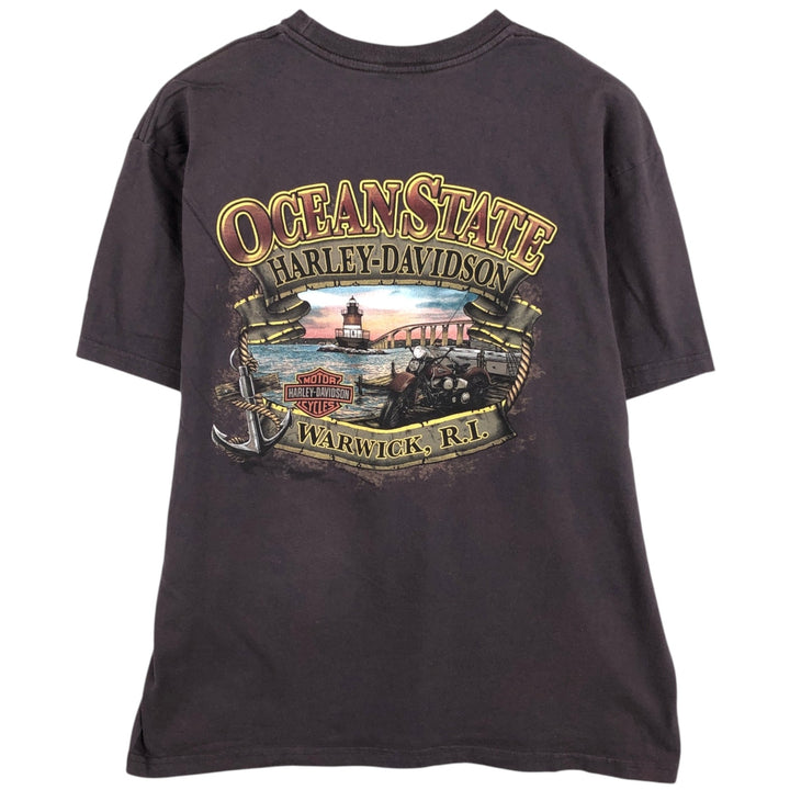 Harley-Davidson Motorcycle Bike T-shirt Made in USA Men's XL cotton Charcoal Vintage Second Hand