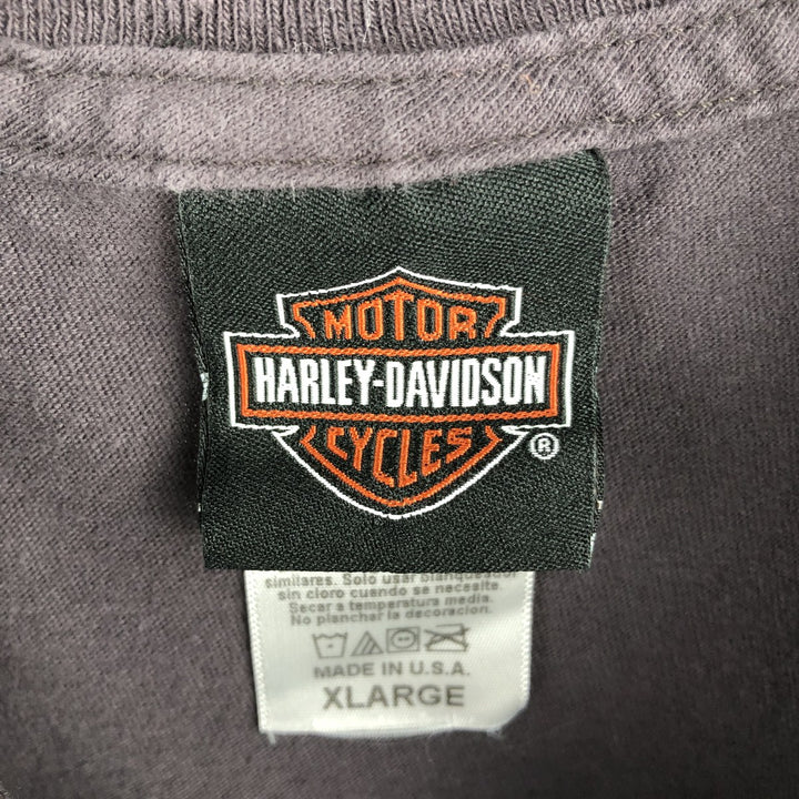 Harley-Davidson Motorcycle Bike T-shirt Made in USA Men's XL cotton Charcoal Vintage Second Hand