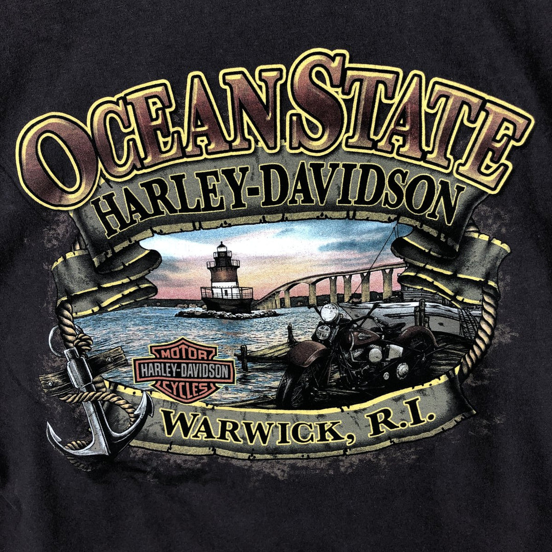 Harley-Davidson Motorcycle Bike T-shirt Made in USA Men's XL cotton Charcoal Vintage Second Hand