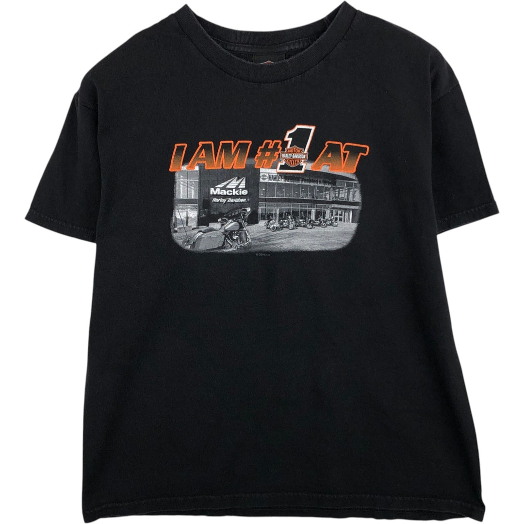 Harley-Davidson Motorcycle Bike T-shirt, Men's Size L cotton black type Vintage Second Hand