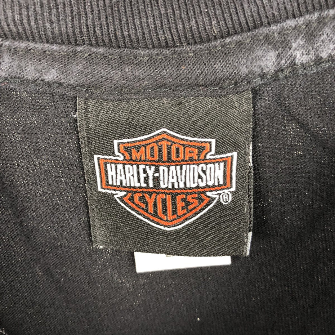 Harley-Davidson Motorcycle Bike T-shirt, Men's Size L cotton black type Vintage Second Hand
