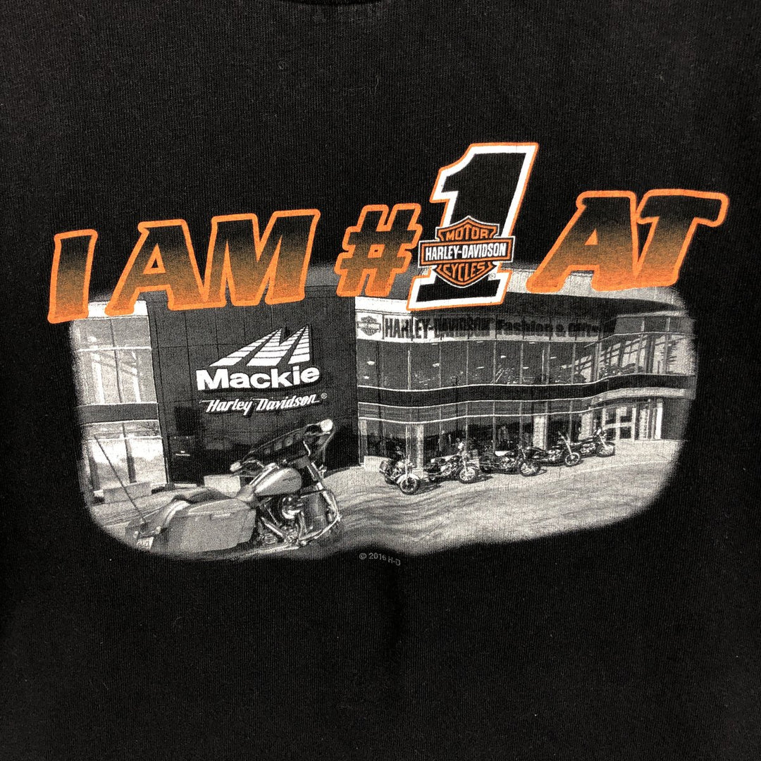 Harley-Davidson Motorcycle Bike T-shirt, Men's Size L cotton black type Vintage Second Hand