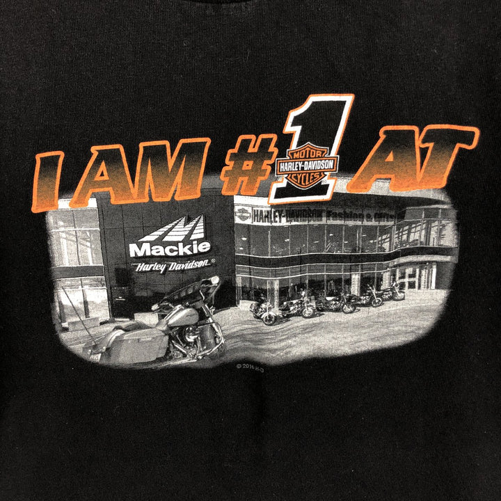Harley-Davidson Motorcycle Bike T-shirt, Men's Size L cotton black type Vintage Second Hand