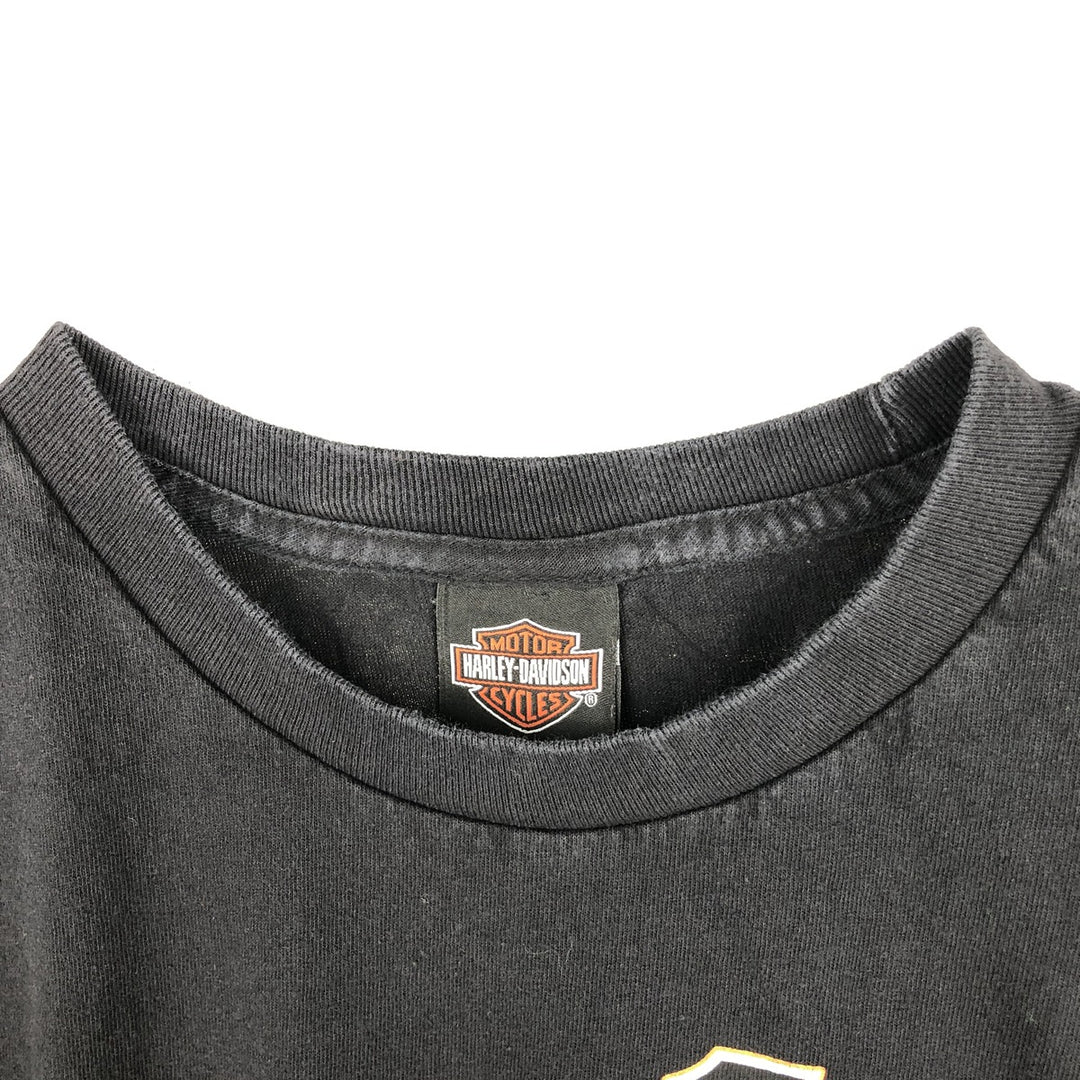 Harley-Davidson Motorcycle Bike T-shirt, Men's Size L cotton black type Vintage Second Hand