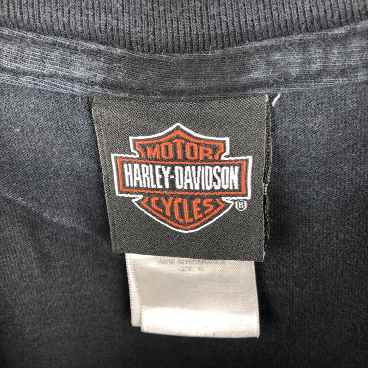 00'S Harley-Davidson Motorcycle Bike T-shirt Men's XL size cotton black type Vintage Second Hand