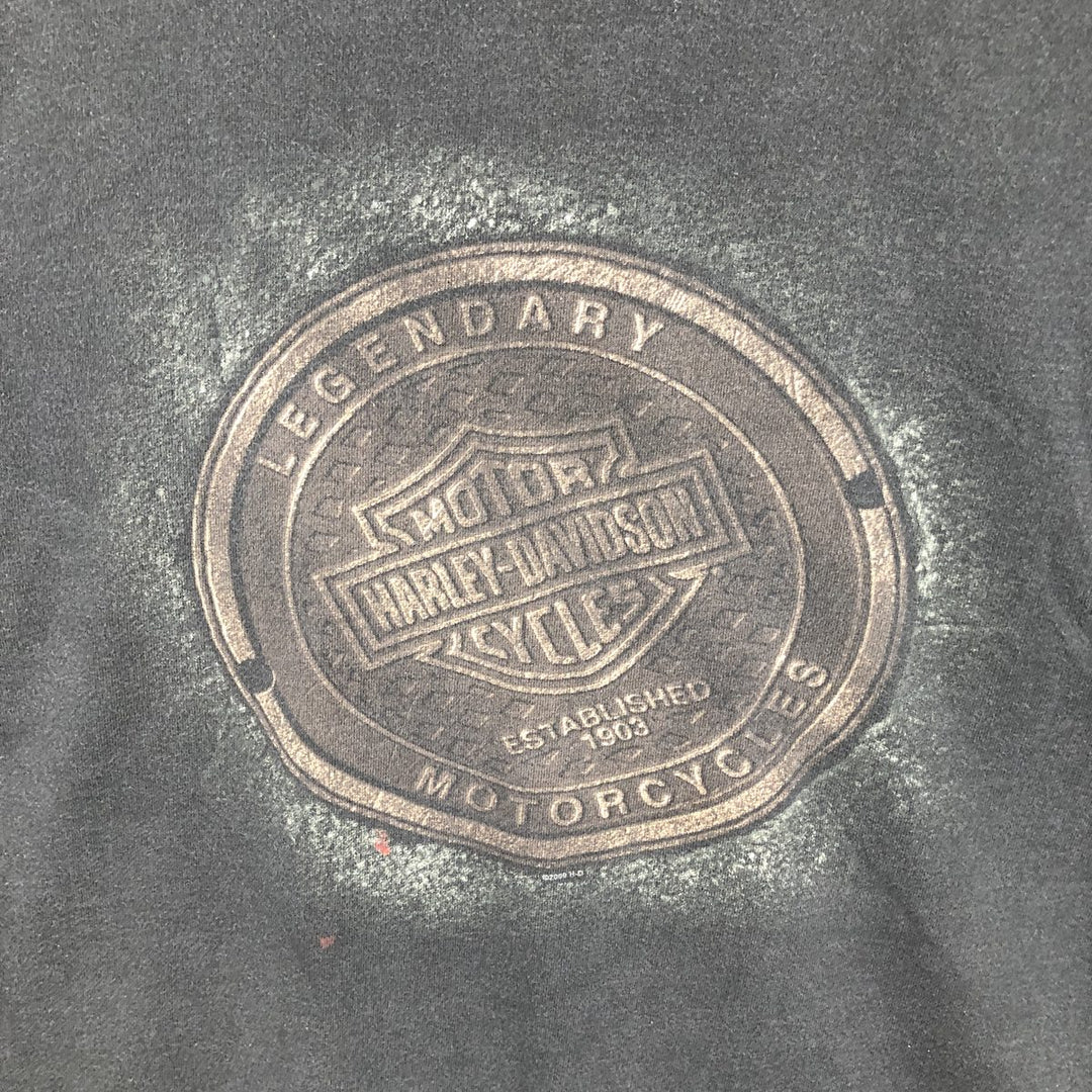 00'S Harley-Davidson Motorcycle Bike T-shirt Men's XL size cotton black type Vintage Second Hand