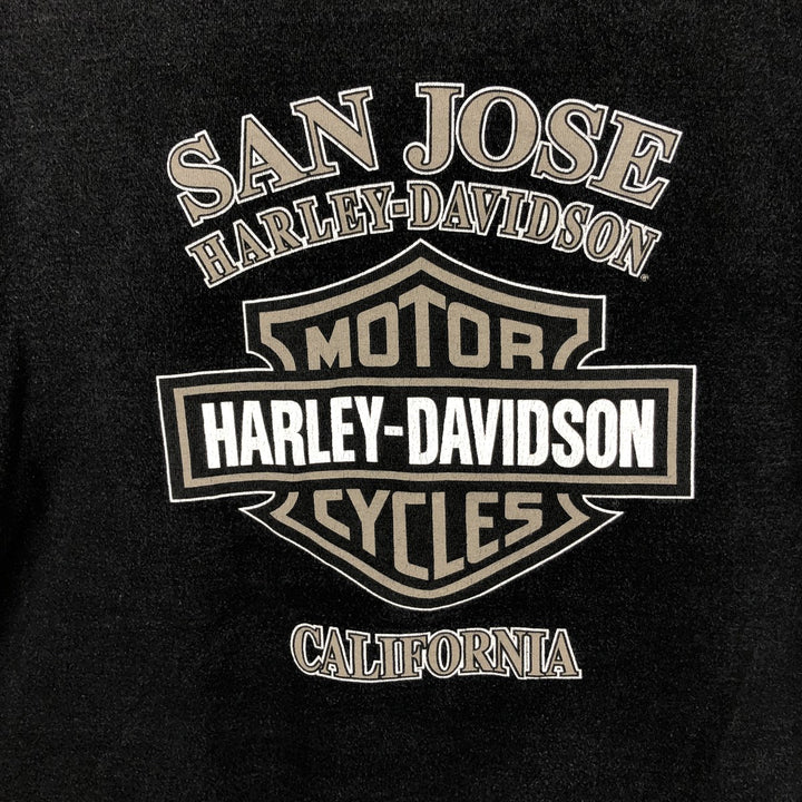 00'S Harley-Davidson Motorcycle Bike T-shirt Men's XL size cotton black type Vintage Second Hand