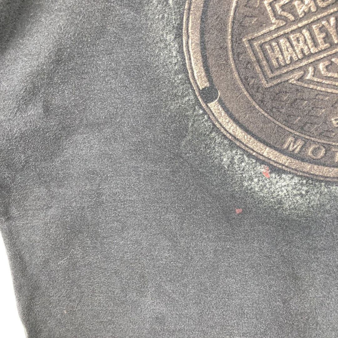 00'S Harley-Davidson Motorcycle Bike T-shirt Men's XL size cotton black type Vintage Second Hand