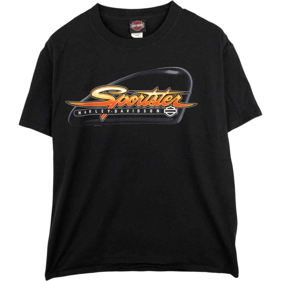 Harley-Davidson Motorcycle Bike T-shirt, Men's Size L cotton black type Vintage Second Hand