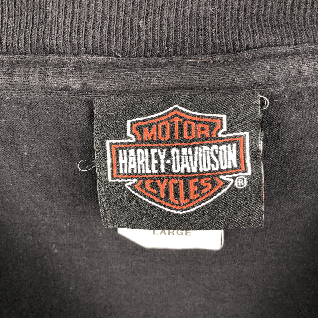 Harley-Davidson Motorcycle Bike T-shirt, Men's Size L cotton black type Vintage Second Hand
