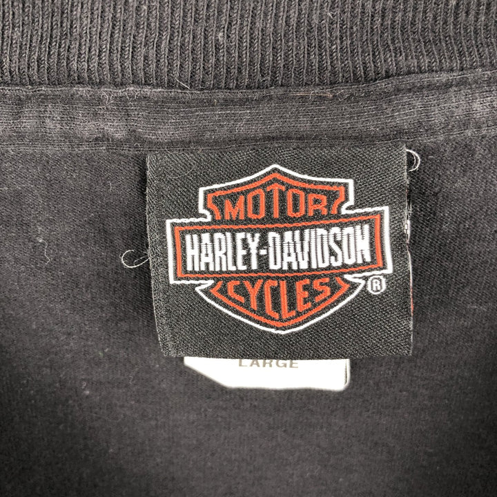 Harley-Davidson Motorcycle Bike T-shirt, Men's Size L cotton black type Vintage Second Hand