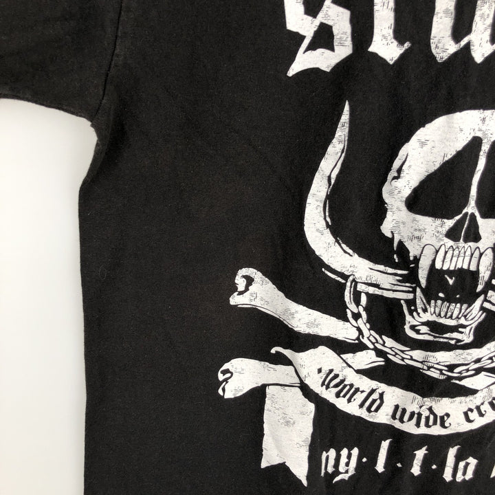 Stussy Skull Pattern Surf Skate T-Shirt (Men's Size M) cotton black type Vintage Second Hand