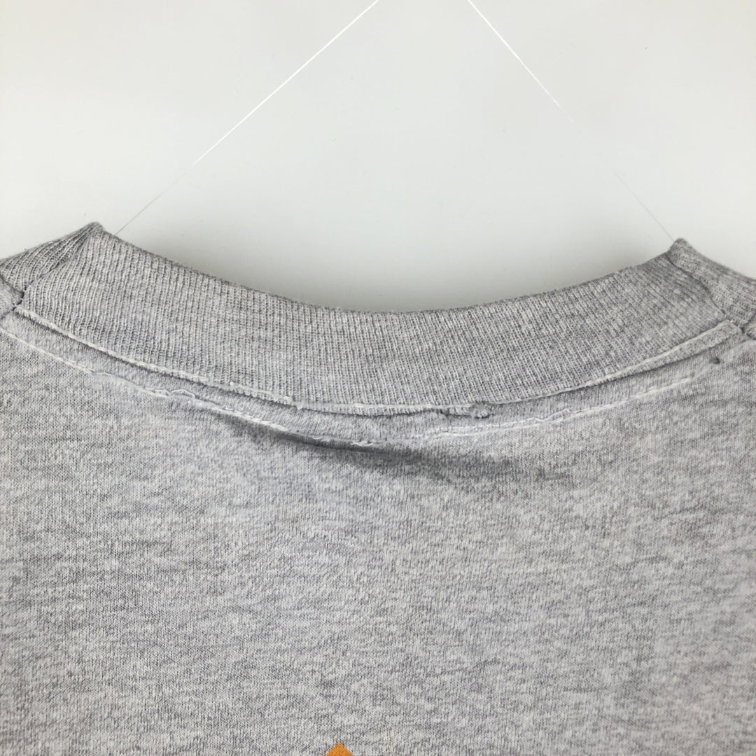 80'S Adidas Trefoil Logo Back Print T-Shirt, Made in USA, Men's XL (approx.) Vintage polyester gray type Vintage Second Hand