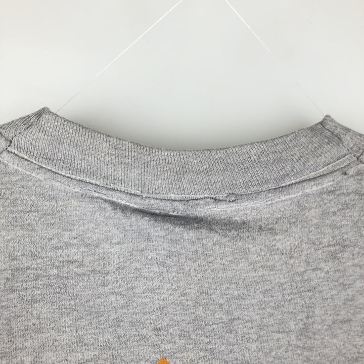 80'S Adidas Trefoil Logo Back Print T-Shirt, Made in USA, Men's XL (approx.) Vintage polyester gray type Vintage Second Hand
