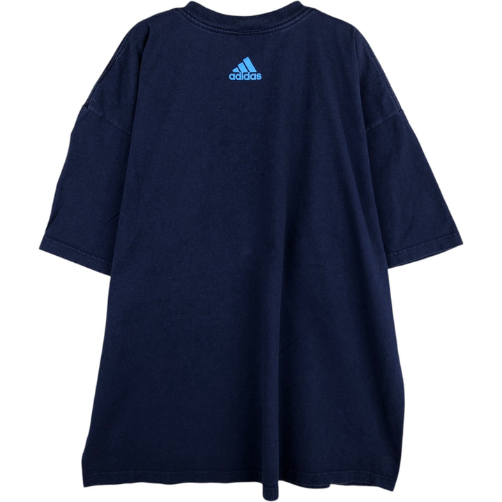 Adidas logo print T-shirt, Made in USA, Men's XL cotton blue type Vintage Second Hand