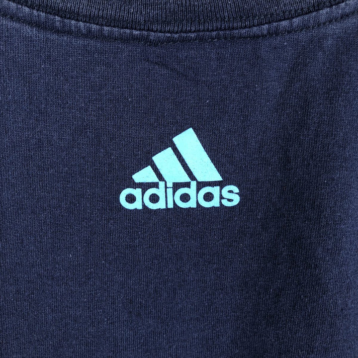 Adidas logo print T-shirt, Made in USA, Men's XL cotton blue type Vintage Second Hand