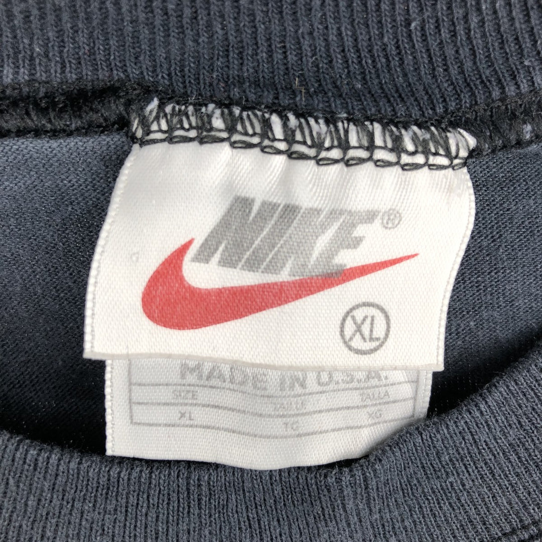 90'S Nike Sleeveless T-Shirt with One-Point Logo, Made in USA, Men's XL (approx.), Vintage cotton black type Vintage Second Hand