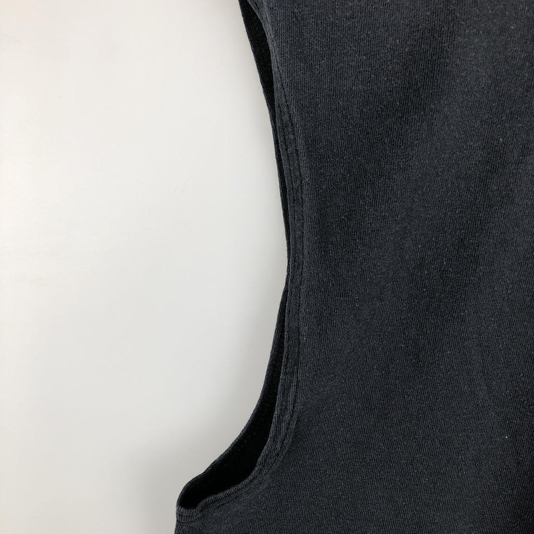 90'S Nike Sleeveless T-Shirt with One-Point Logo, Made in USA, Men's XL (approx.), Vintage cotton black type Vintage Second Hand
