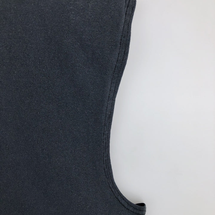90'S Nike Sleeveless T-Shirt with One-Point Logo, Made in USA, Men's XL (approx.), Vintage cotton black type Vintage Second Hand