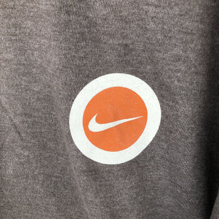 90'S Nike Logo Print T-Shirt Made in USA Men's XL Vintage cotton brown type Vintage Second Hand