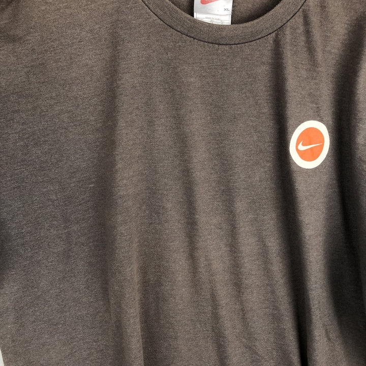 90'S Nike Logo Print T-Shirt Made in USA Men's XL Vintage cotton brown type Vintage Second Hand