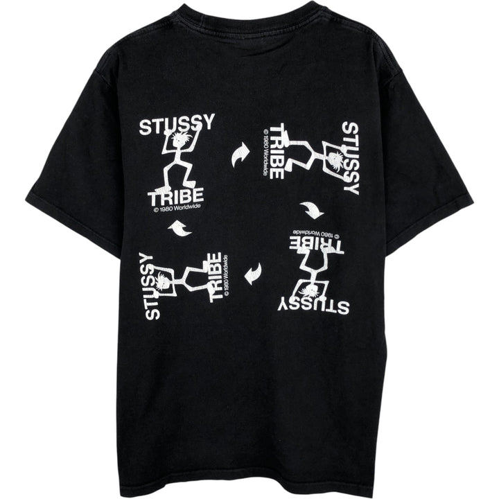 STUSSY surf skate T-shirt, size M for men unclear white type Vintage Second Hand