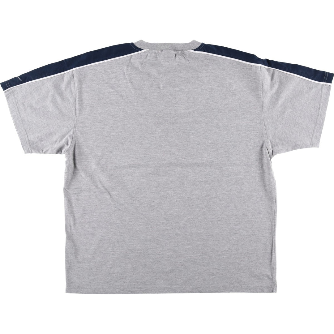 90'S Nike V-neck logo t-shirt, men's size L equivalent, vintage. unclear gray type Vintage Second Hand