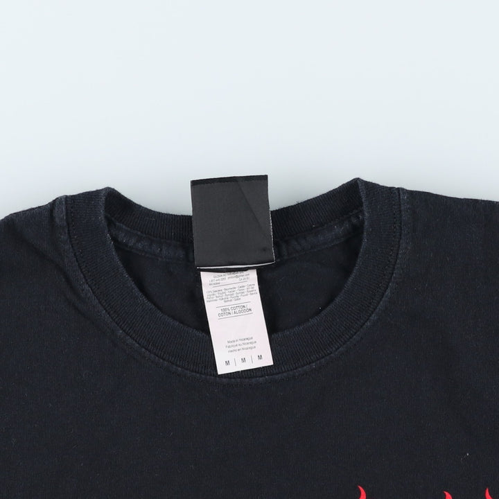 Thrasher Fire Pattern Surf Skate T-Shirt, Men's M cotton black type Vintage Second Hand