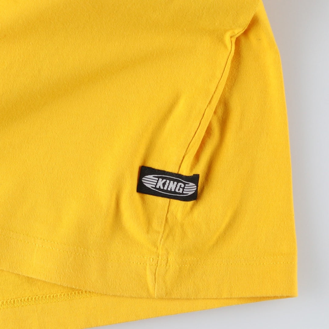 Puma logo T-shirt, men's size M (approx.) cotton yellow type Vintage Second Hand