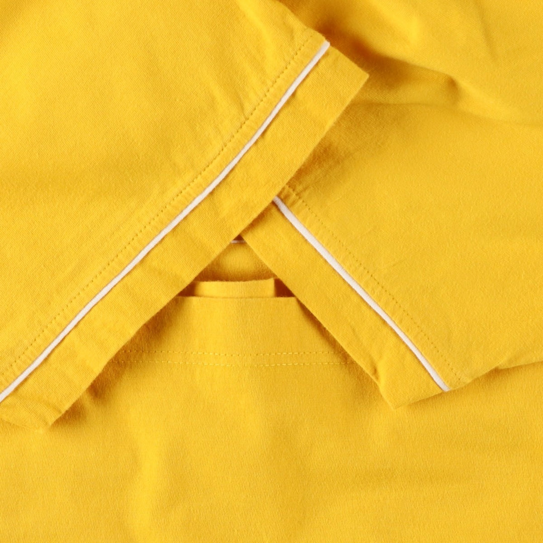 Puma logo T-shirt, men's size M (approx.) cotton yellow type Vintage Second Hand