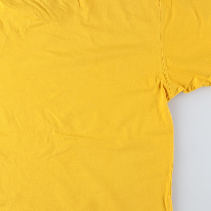 Puma logo T-shirt, men's size M (approx.) cotton yellow type Vintage Second Hand