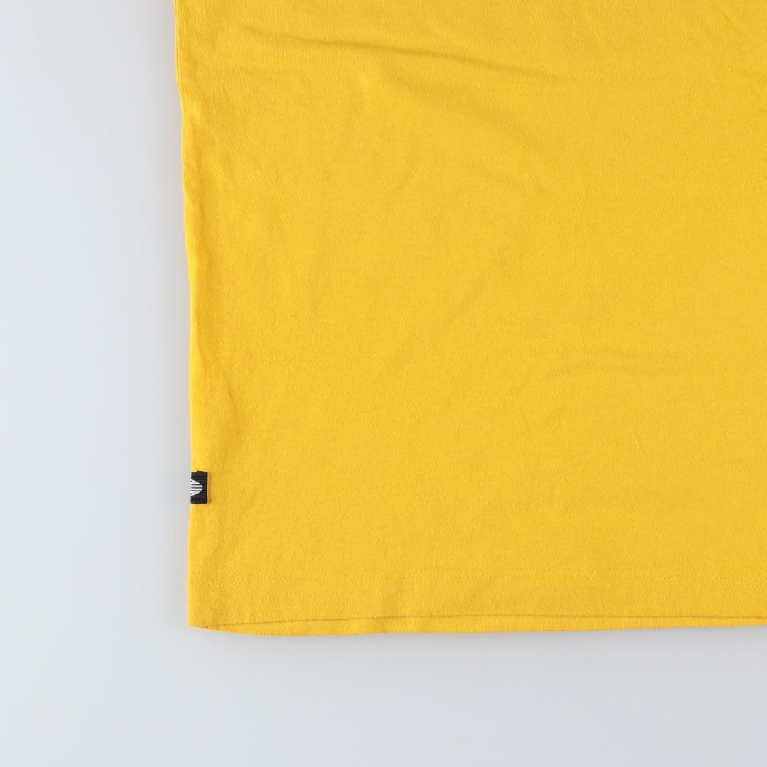 Puma logo T-shirt, men's size M (approx.) cotton yellow type Vintage Second Hand