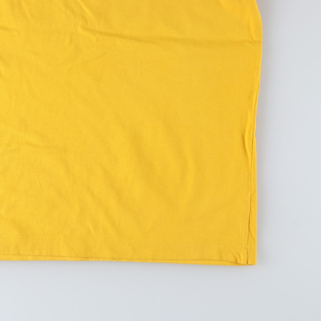 Puma logo T-shirt, men's size M (approx.) cotton yellow type Vintage Second Hand