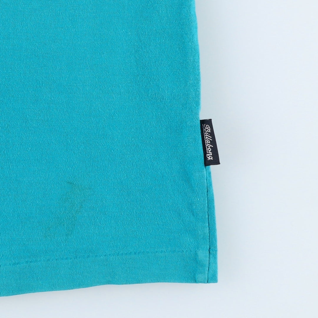 Billabong sleeveless logo print t-shirt, men's size XL (approx.) cotton turquoise blue Vintage Second Hand