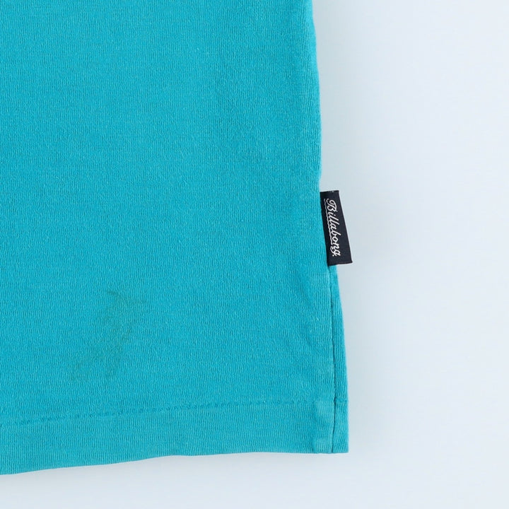 Billabong sleeveless logo print t-shirt, men's size XL (approx.) cotton turquoise blue Vintage Second Hand