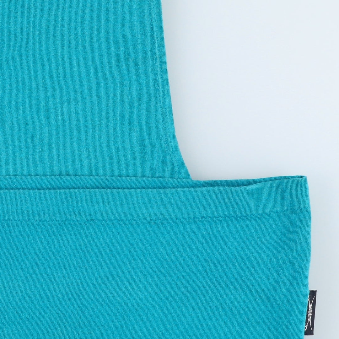 Billabong sleeveless logo print t-shirt, men's size XL (approx.) cotton turquoise blue Vintage Second Hand