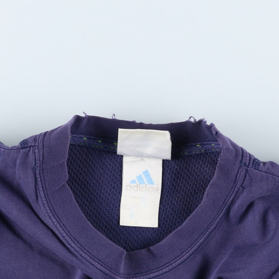 Adidas logo print T-shirt, men's XL size unclear navy blue type Vintage Second Hand