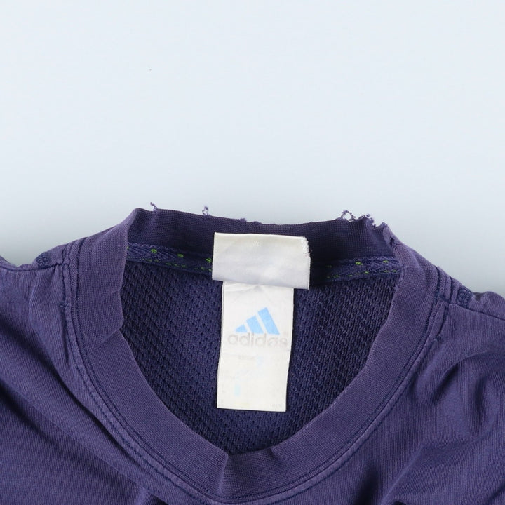 Adidas logo print T-shirt, men's XL size unclear navy blue type Vintage Second Hand