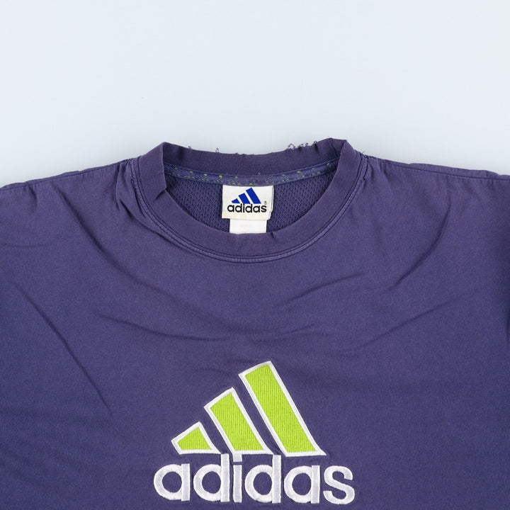 Adidas logo print T-shirt, men's XL size unclear navy blue type Vintage Second Hand