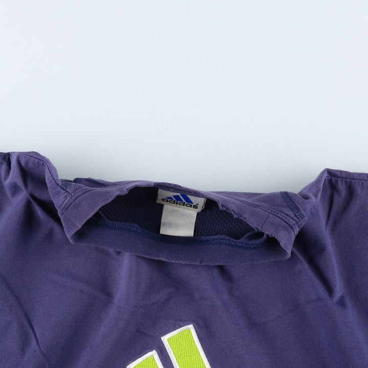 Adidas logo print T-shirt, men's XL size unclear navy blue type Vintage Second Hand