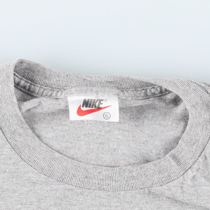 90'S Nike logo print T-shirt, men's XXL size, vintage unclear gray type Vintage Second Hand