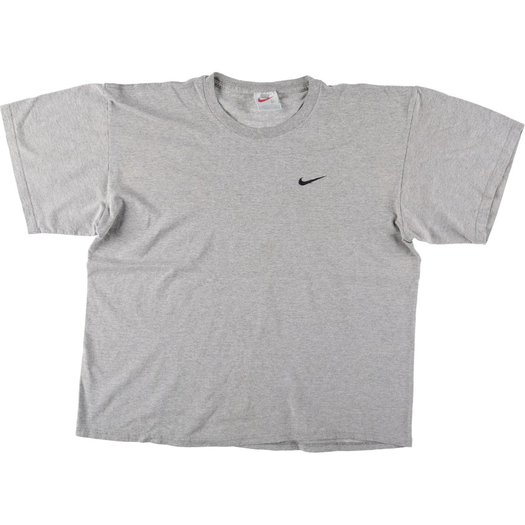 90'S Nike One Point Logo T-shirt, Men's L size, Vintage cotton gray type Vintage Second Hand