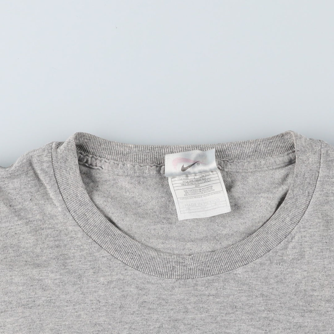 90'S Nike One Point Logo T-shirt, Men's L size, Vintage cotton gray type Vintage Second Hand