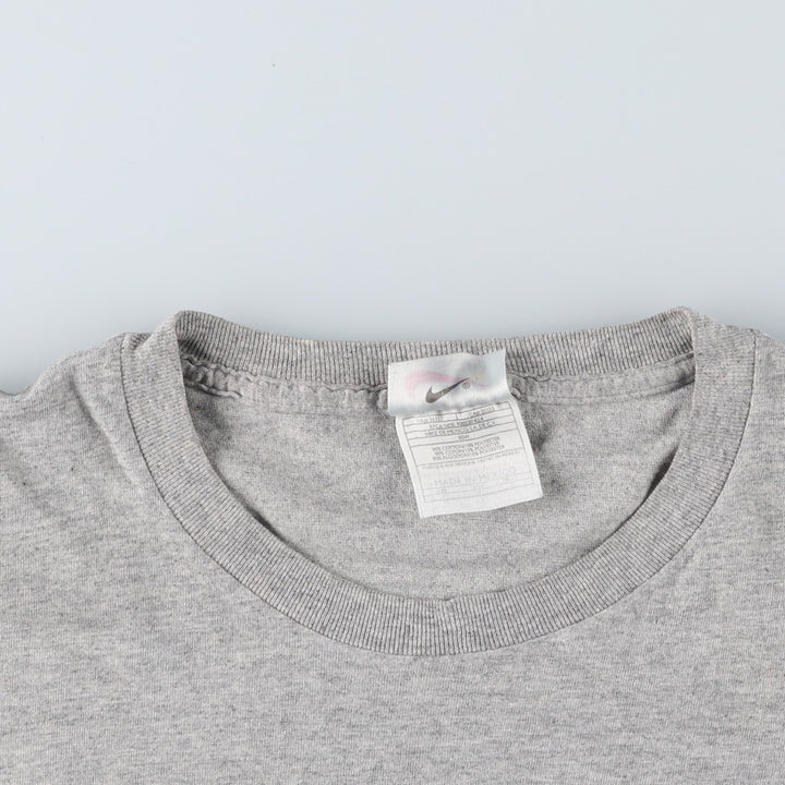 90'S Nike One Point Logo T-shirt, Men's L size, Vintage cotton gray type Vintage Second Hand