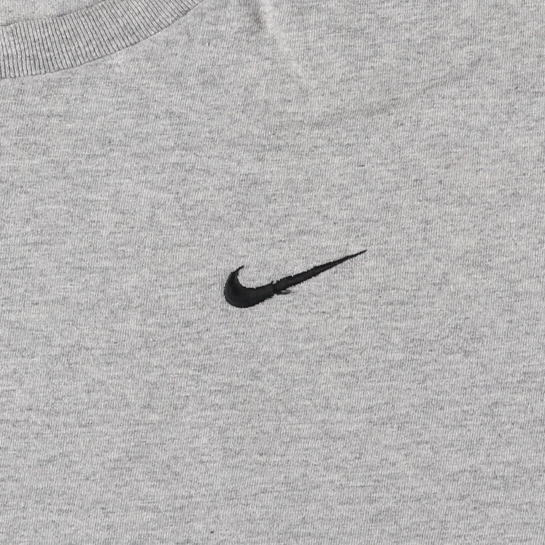 90'S Nike One Point Logo T-shirt, Men's L size, Vintage cotton gray type Vintage Second Hand