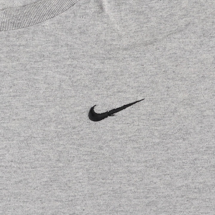 90'S Nike One Point Logo T-shirt, Men's L size, Vintage cotton gray type Vintage Second Hand