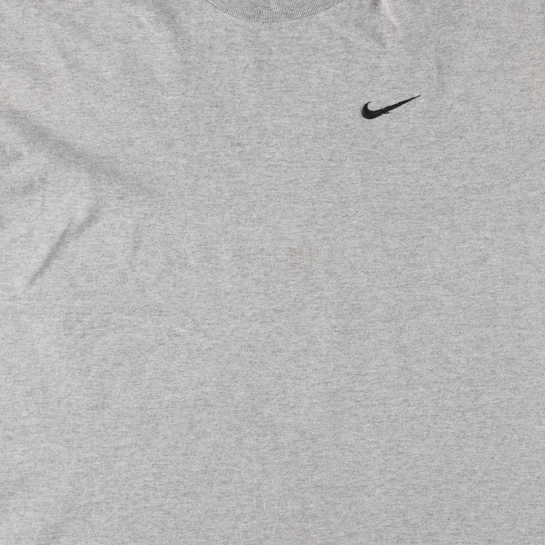 90'S Nike One Point Logo T-shirt, Men's L size, Vintage cotton gray type Vintage Second Hand