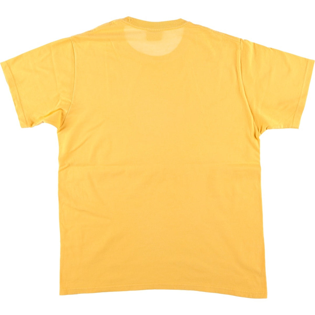 STUSSY surf skate T-shirt, size M for men cotton yellow type Vintage Second Hand